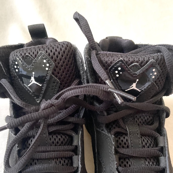 Black JORDAN TRUE FLIGHT PRESCHOOL BASKETBALL SNEAKERS SHOES Size 13C - Picture 5 of 14